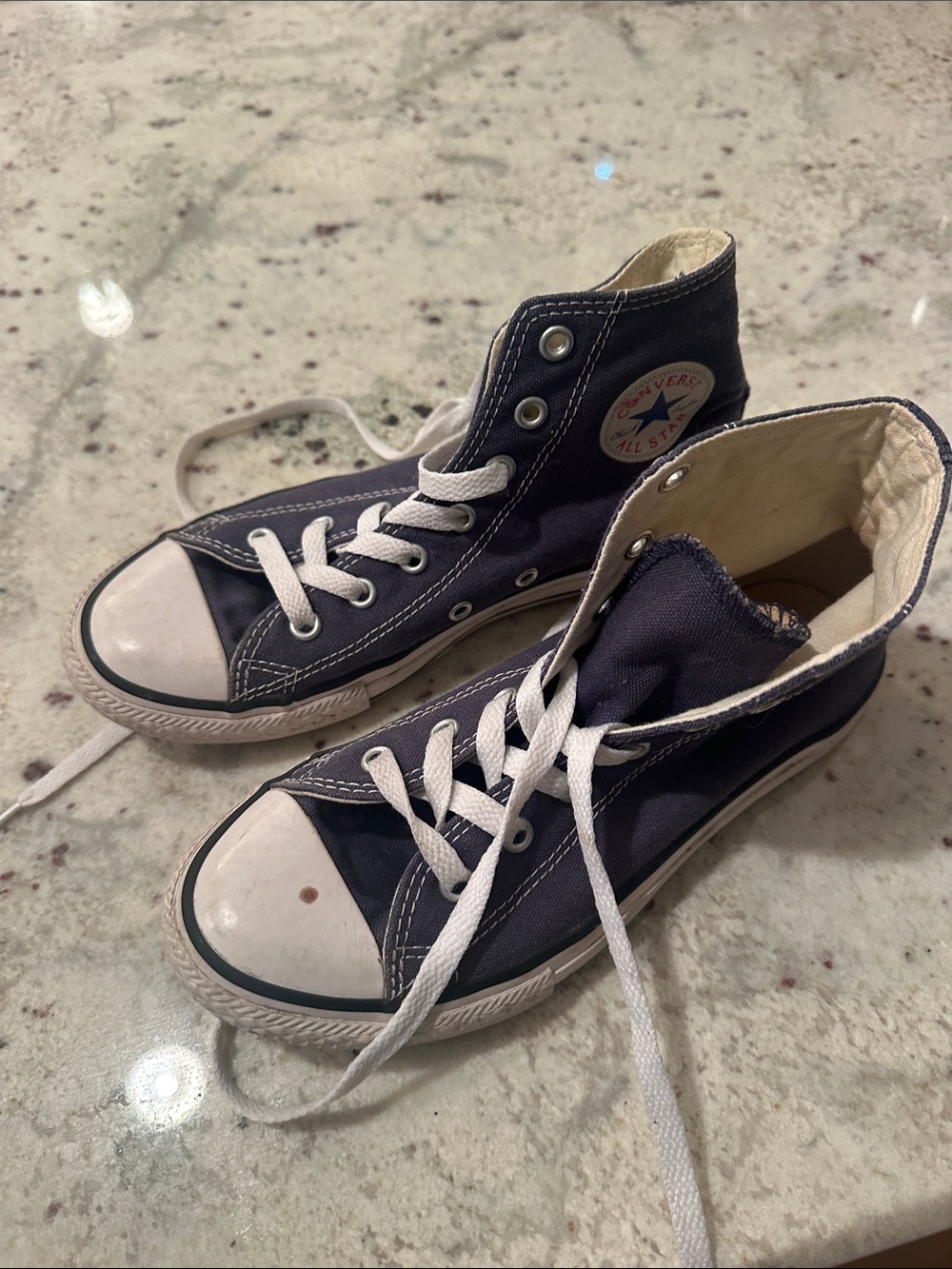 Converse Kids Navy and White High-Top Sneakers